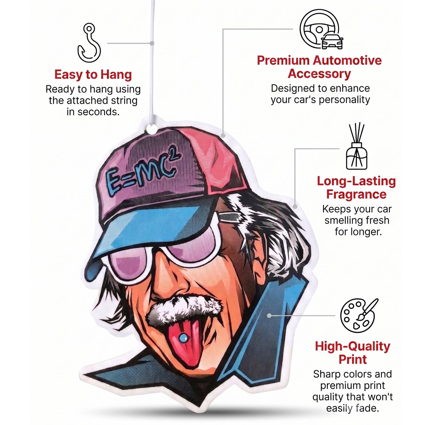 Mad Genius Einstein | Premium Car Freshener