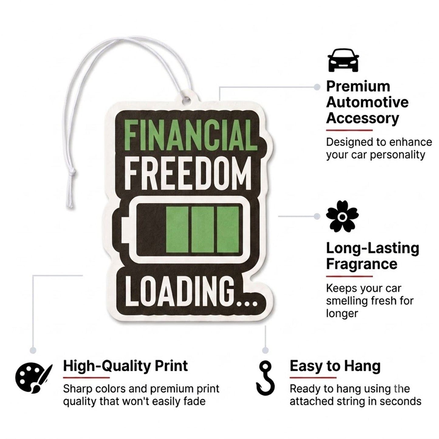 Financial Freedom Loading | Premium Car Freshener