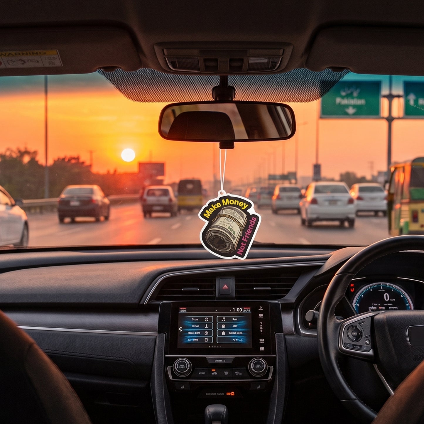 Make Money, Not Friends | Premium Paper Car Freshener